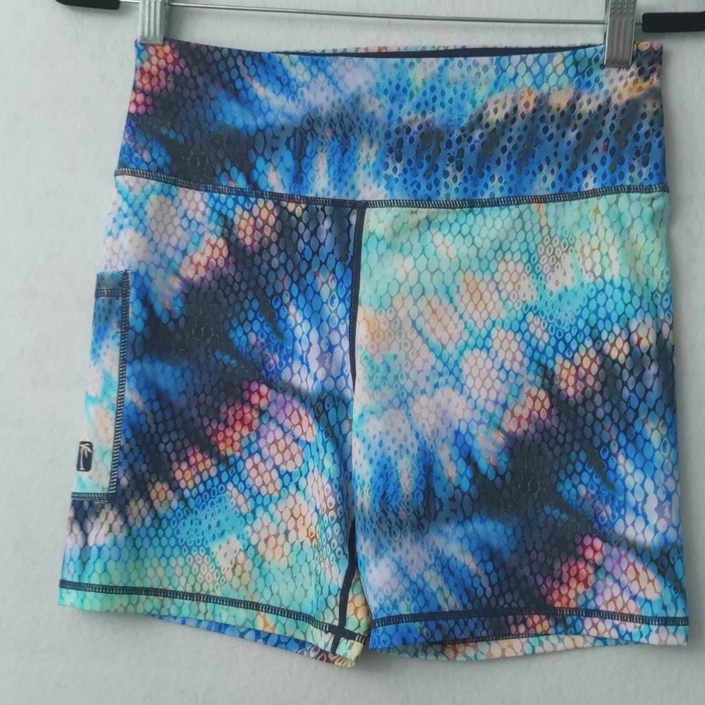 Salf Life Womens Kaleidoscale Bike Short SLJ4061 Size Large Navy Color